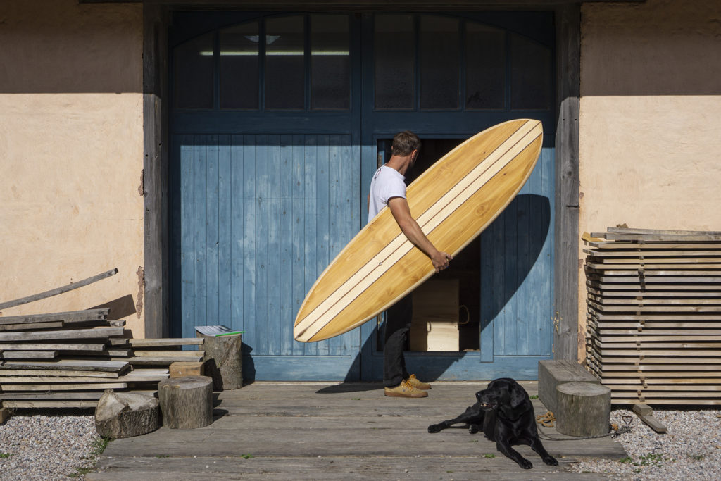 Roller Coaster Wooden Surfboard Otter Workshop